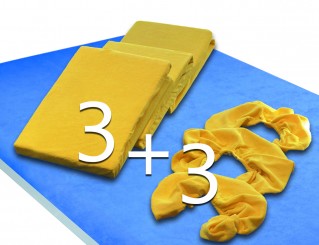 6-teiliges Frottee-Sparpaket Grösse 2 (Tischbreite 74-84 cm), Kopfteilbezüge Gr. Standard 