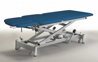 Behandlungsliege «LUNA» universal (h) mit Fusspumpen-Hydraulik höhenverstellbar, 3-teilige Liegefläche 