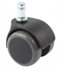 Hockerrollen ummantelt für harte Böden - GEBREMST - Ø 50cm, Kunststoff schwarz  - CE - 