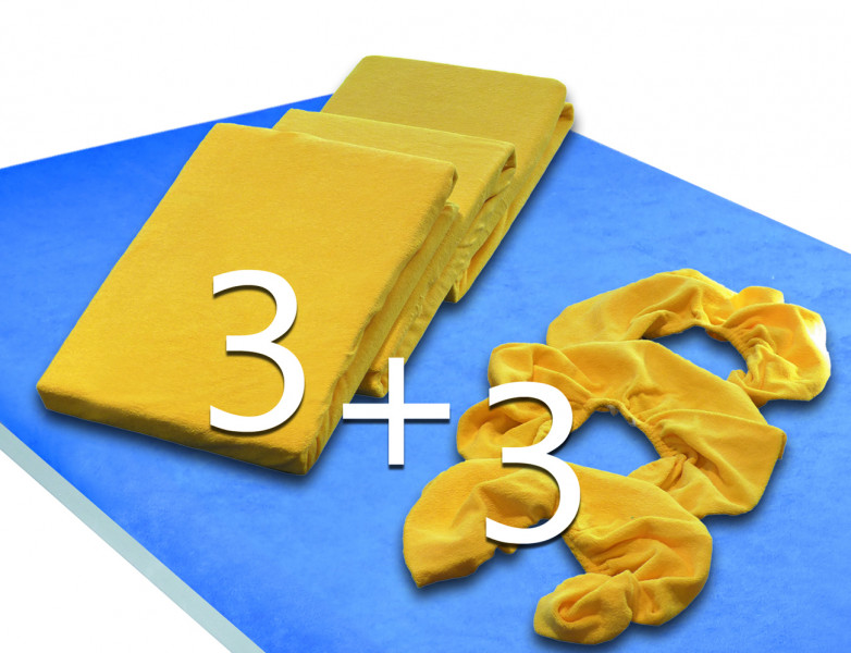 6-teiliges Frottee-Sparpaket Grösse 1 (Tischbreite 65-72 cm), Kopfteilbezüge Gr. Standard 