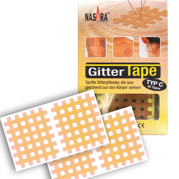 NASARA Gitter-Tape, Typ C: 5 x 6 cm, beige 